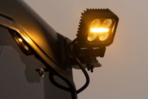 LED Light Pair - Rough Country - 2 Inch | Flood | Swivel Mount - Black